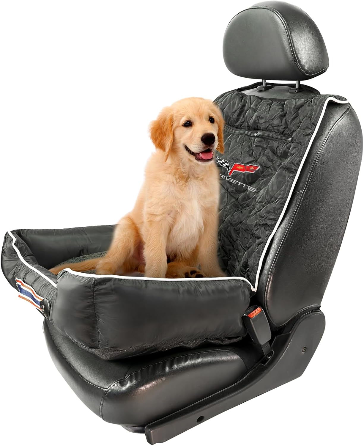 PetBed2GO, Corvette C6, Black Pet Bed Cushion & Car Seat