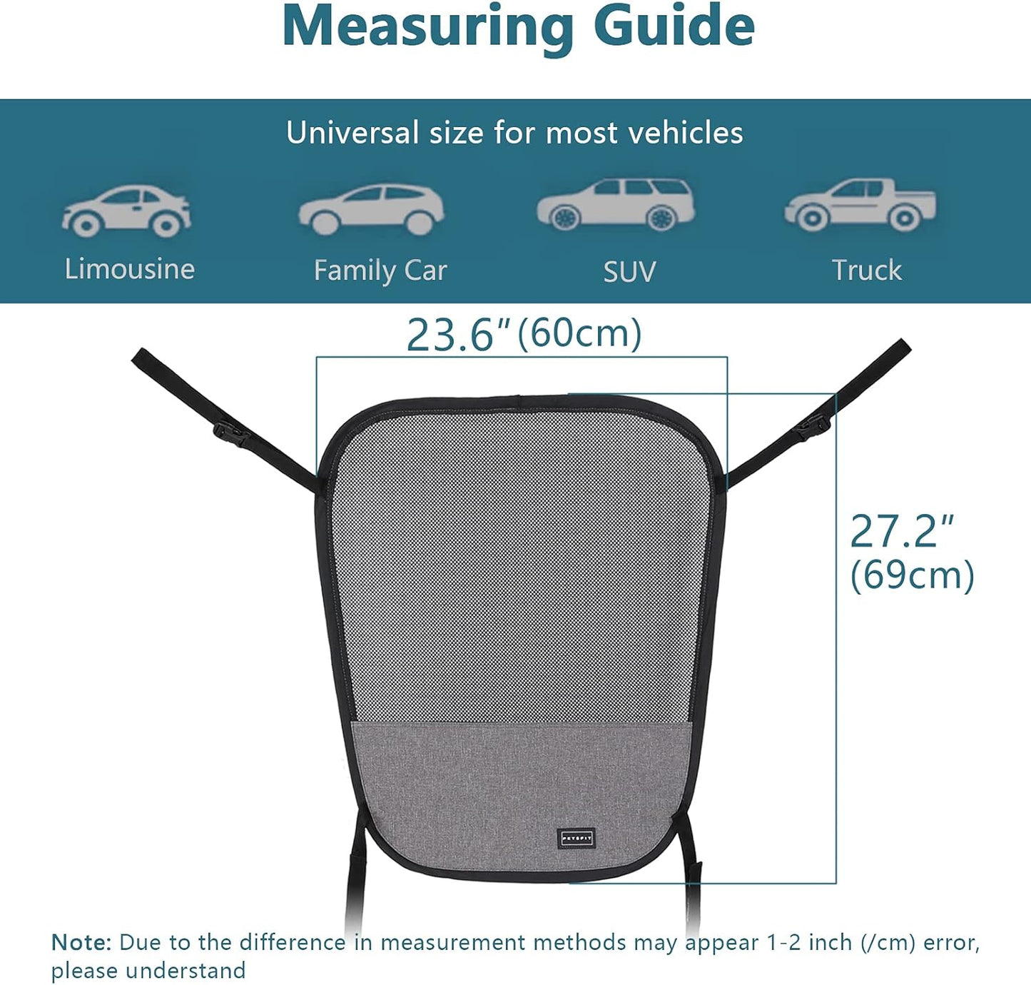 Dog Car Barrier Vehicle Pet Barrier Backseat Mesh Dog Car