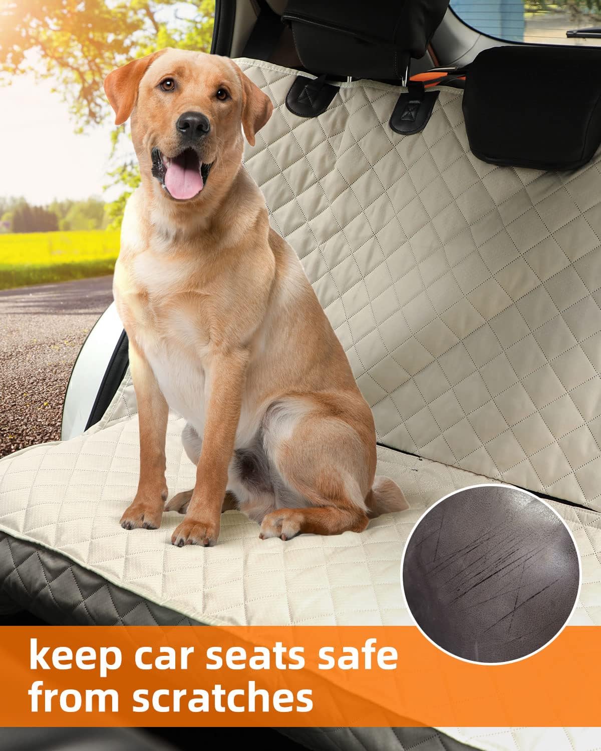 Waterproof Scratchproof Pet Bench Seat Covers for Cars