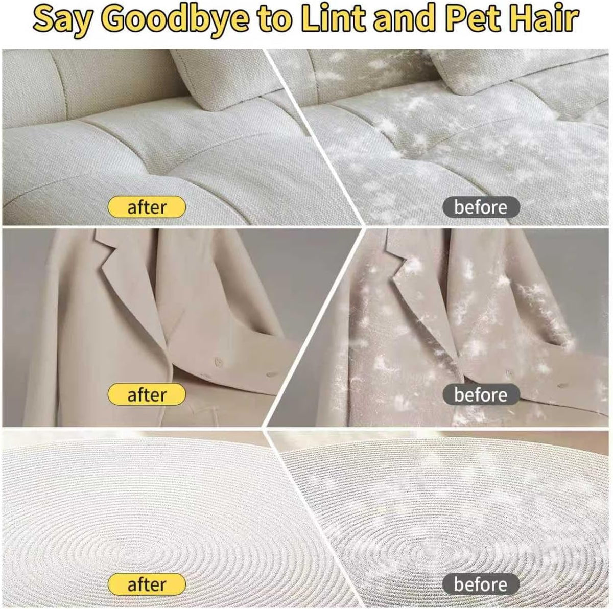 Upgraded Pet Hair Removal Gloves with Snug Elastic Wrist – Electrostatic Five-Finger Reusable Fur Remover for Cats & Dogs, Effortless Cleaning Tool for Couch, Carpet, Clothing & Car Seats