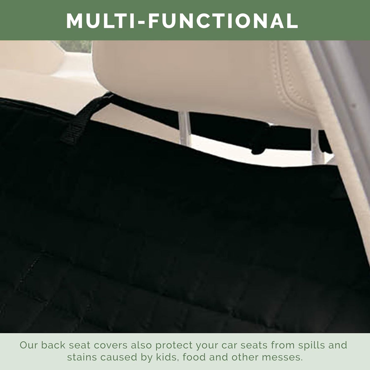 Premium Pet Car Seat Cover for Back Seat, Luxury Microfiber