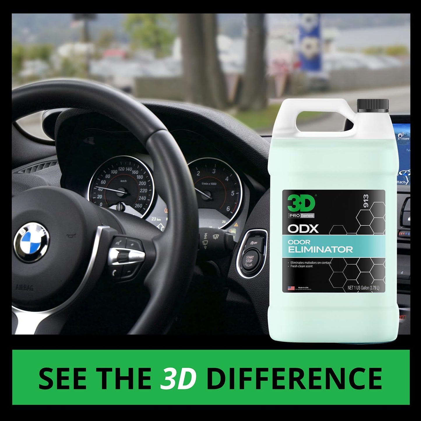 Automotive Odor Eliminator - Deodorizes Pet, Food, Smoke, &