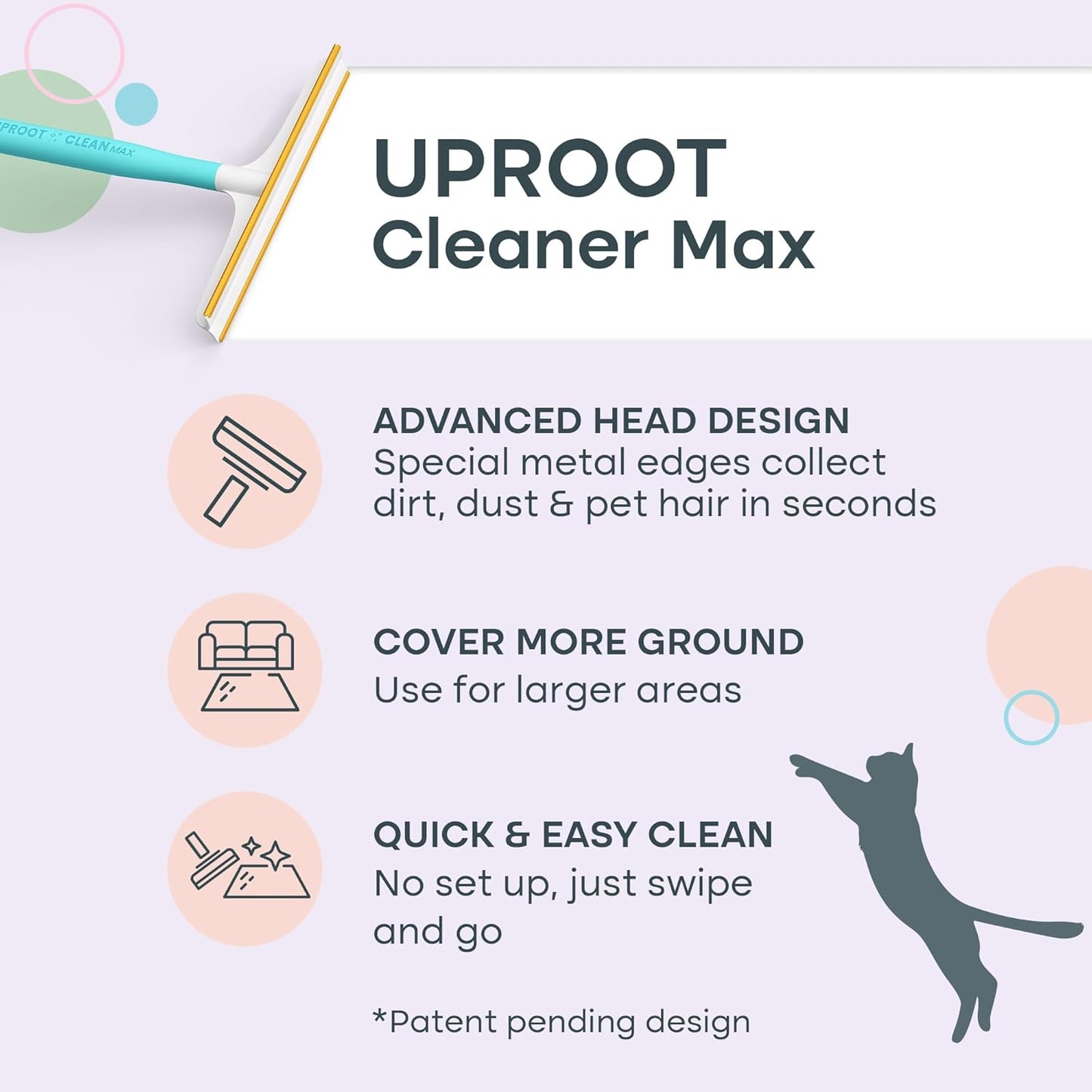er Max Dog Hair Remover for Car & Carpet - Rake for Pet