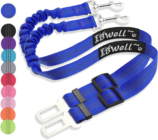 Dog Seat Belt for Car with Elastic Bungee Leash, Car Leash