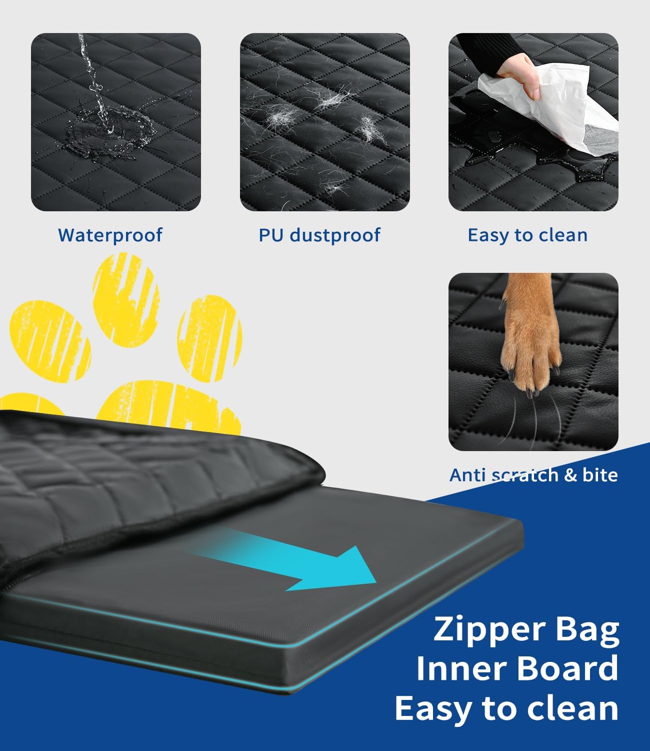 Dog Car Seat Cover Back Seat Extender for Dog Car Hammock
