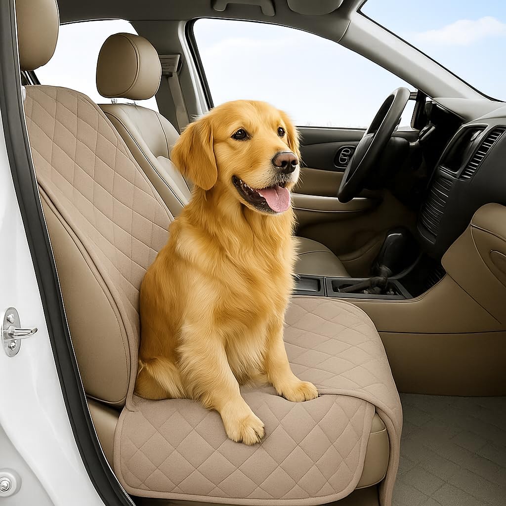 Deluxe Quilted and Padded Dog Pet Car Single Seat Cover