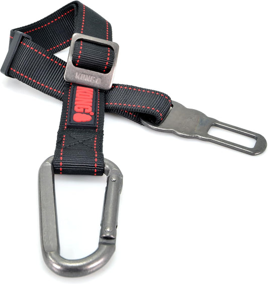 Kong Dog Seat Belt Tether - Attaches to Harness for Safe Travel & Car Rides