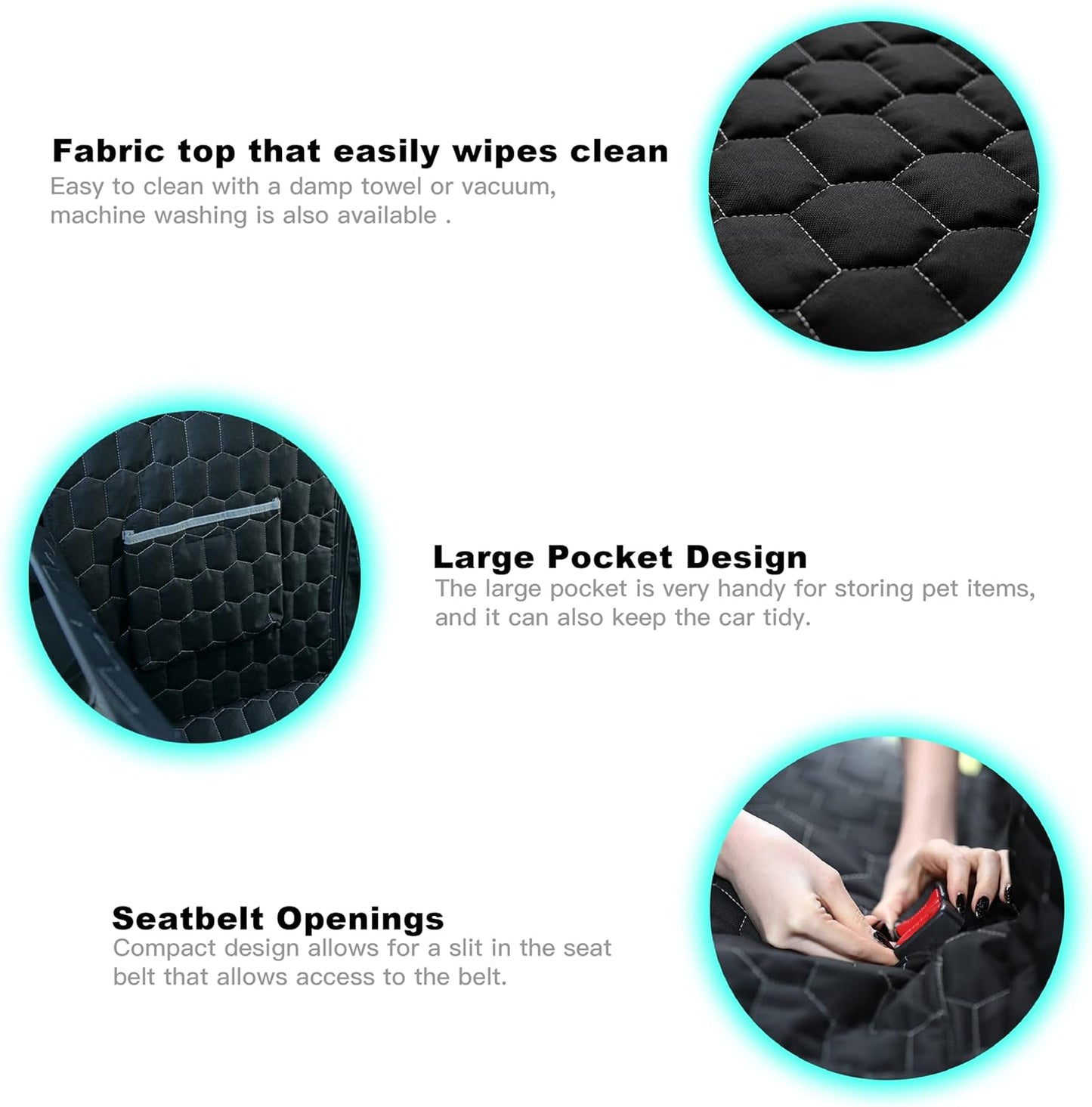Dog Seat Covers for Back Seat, Dog Car Seat for Tesla Model