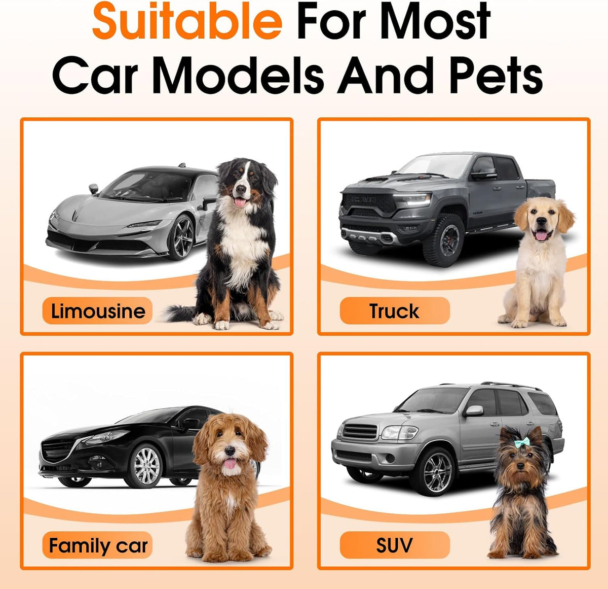 NECKORY Front Dog Seat Cover, Waterproof Car Seat Covers for Dogs Nonslip Scratch-Proof Dog Seat Cover Front Seat Cover for SUV, Trucks & Cars - S, Black