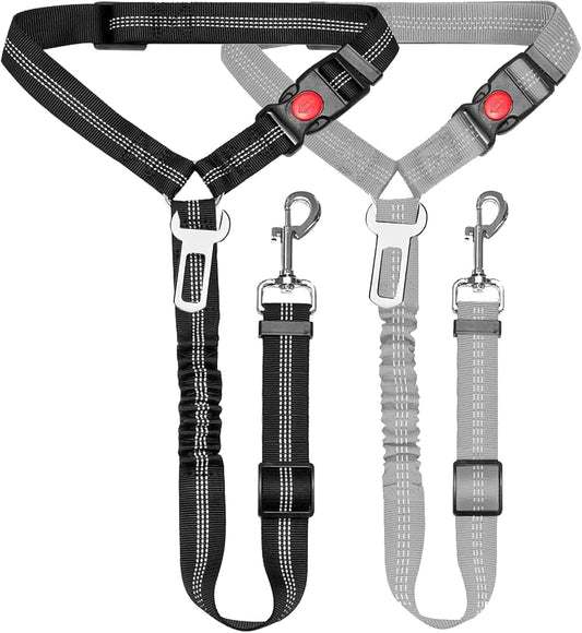 Removable Dog Seat Belt Harness for Car, 3 in 1 Pet Car