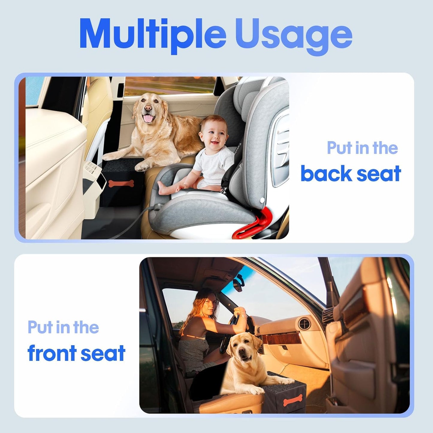 Front Back Seat Extender for Dogs, Dog Backseat Extender