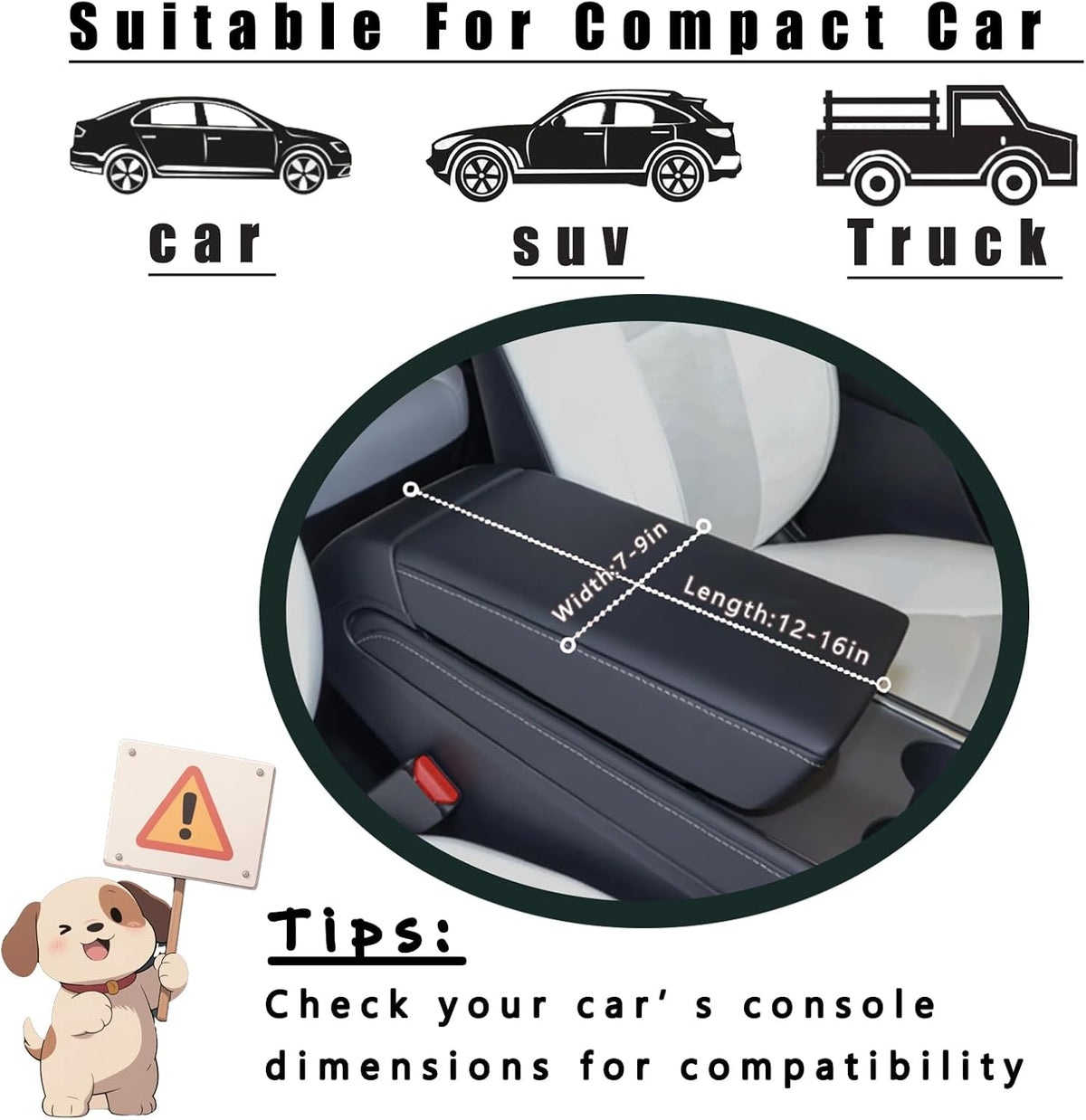 Center Console Dog Car Seat for Small Dogs Chihuahua or