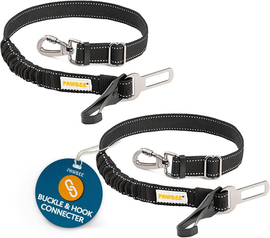 3-in-1 Safety Dog Seat Belt for Cars, Adjustable, Elastic