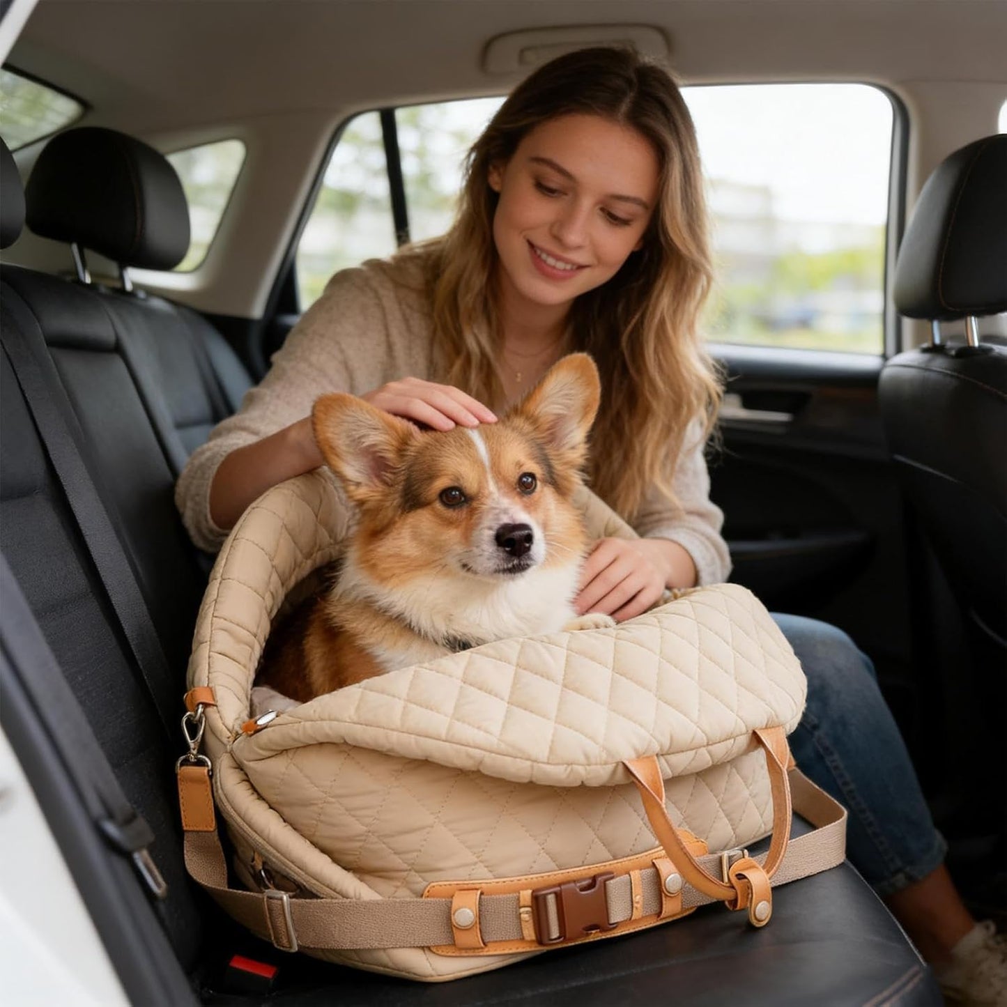 Dog Seat | with Handles Adjustable Strap Waterproof Bed |