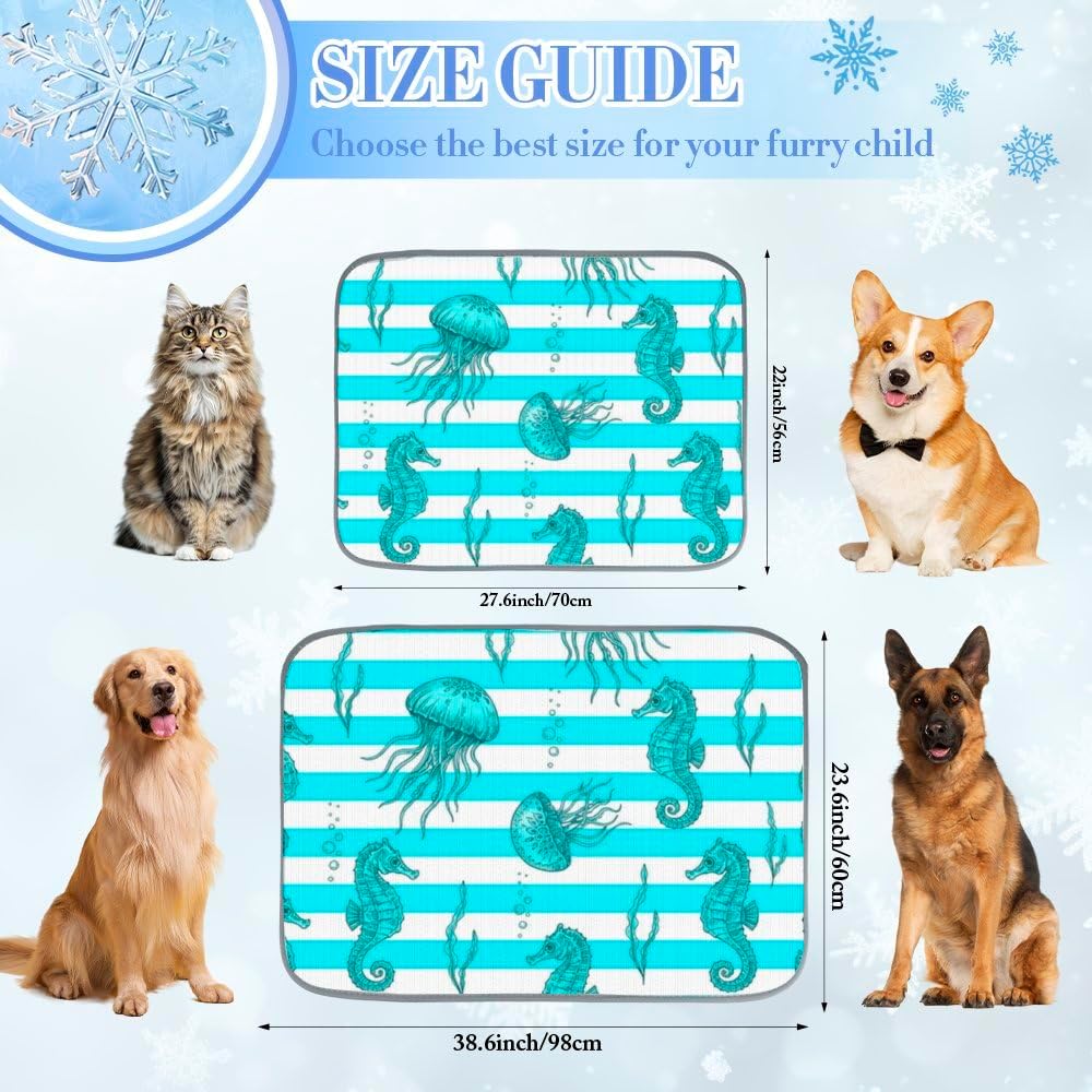 Cooling Pad for Dog Cat Ice Silk Cooling Mat for Large Dogs