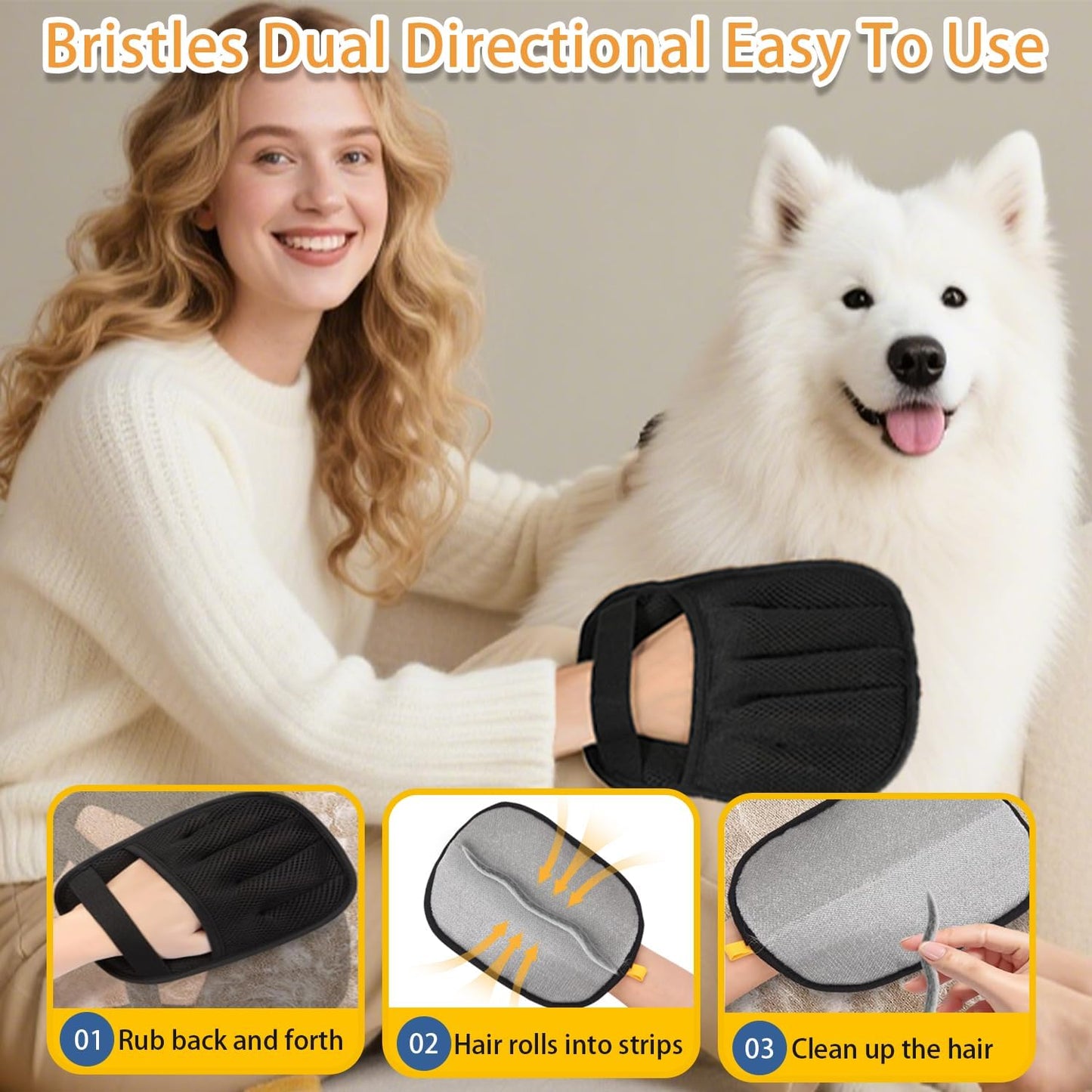 Pet Hair Remover Glove, Pet Hair Remover for Laundry