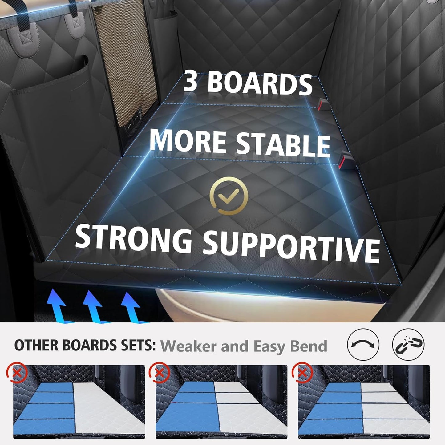 Back Seat Extender for Dogs, Dog Car Seat Cover for Back