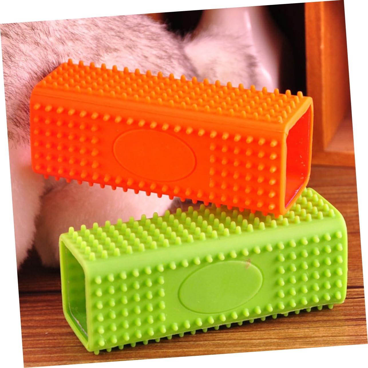 2pcs Silicone Pet Hair Remover Brush for Dogs Cats Pet Hair