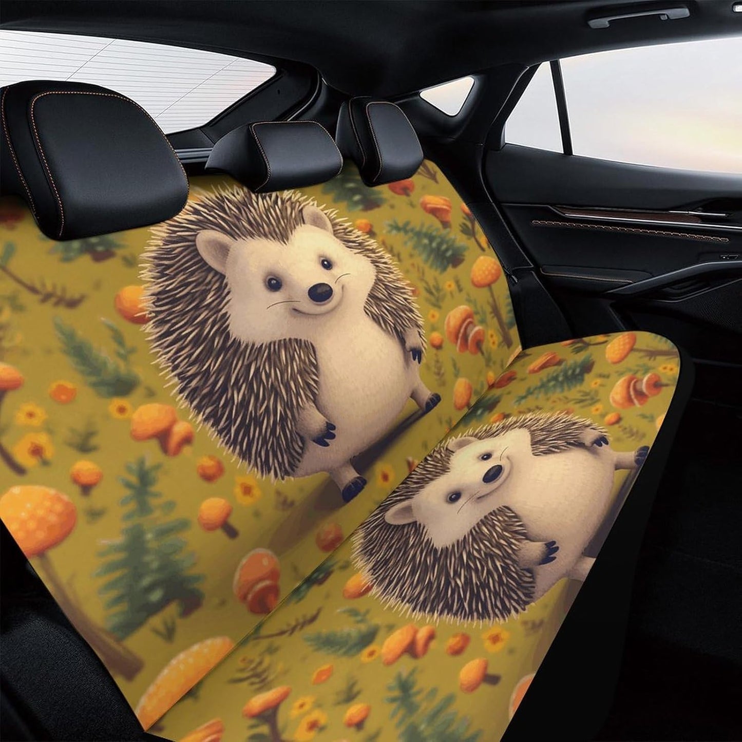 Hedgehog Dog Car Seat Covers Waterproof Truck Back Seat