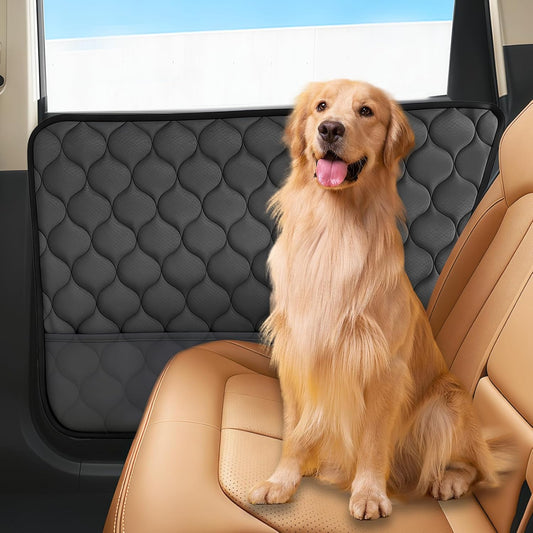Dog Car Door Protector, 30.31" x 21.25" 2 Pack Black