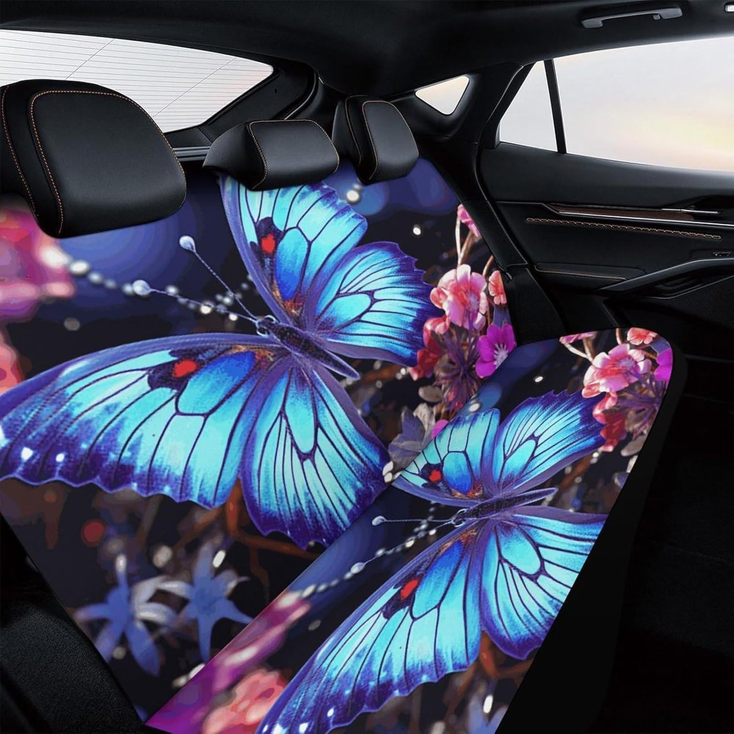 Beauty Butterfly Dog Car Seat Covers Waterproof Truck Back