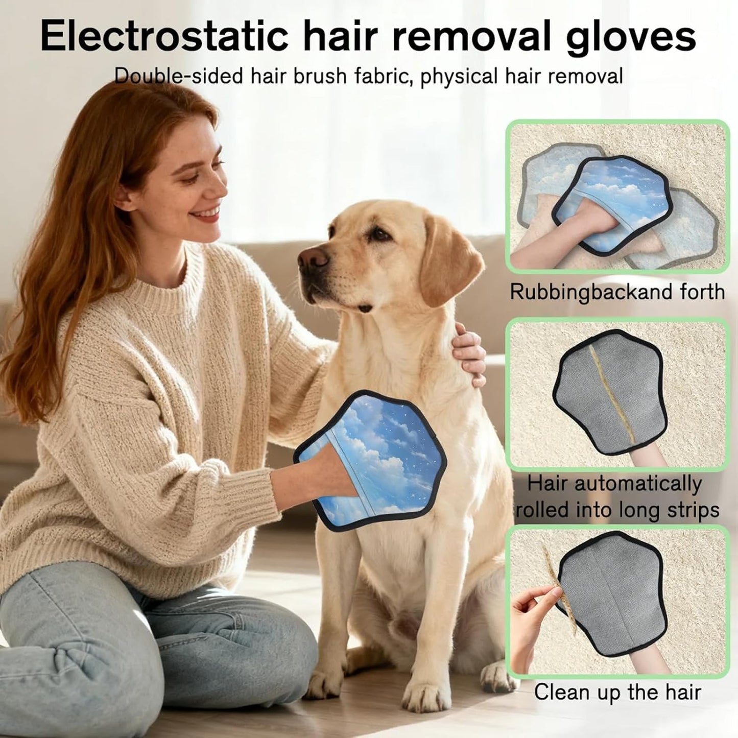 Blue Galaxy Pattern Print 2Pcs Electrostatic Reusable Pet