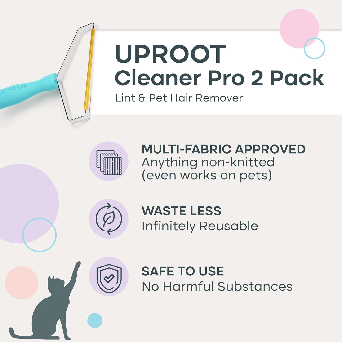 er Pro Pet Hair Removal Tool -2 Pack-Special Dog Hair