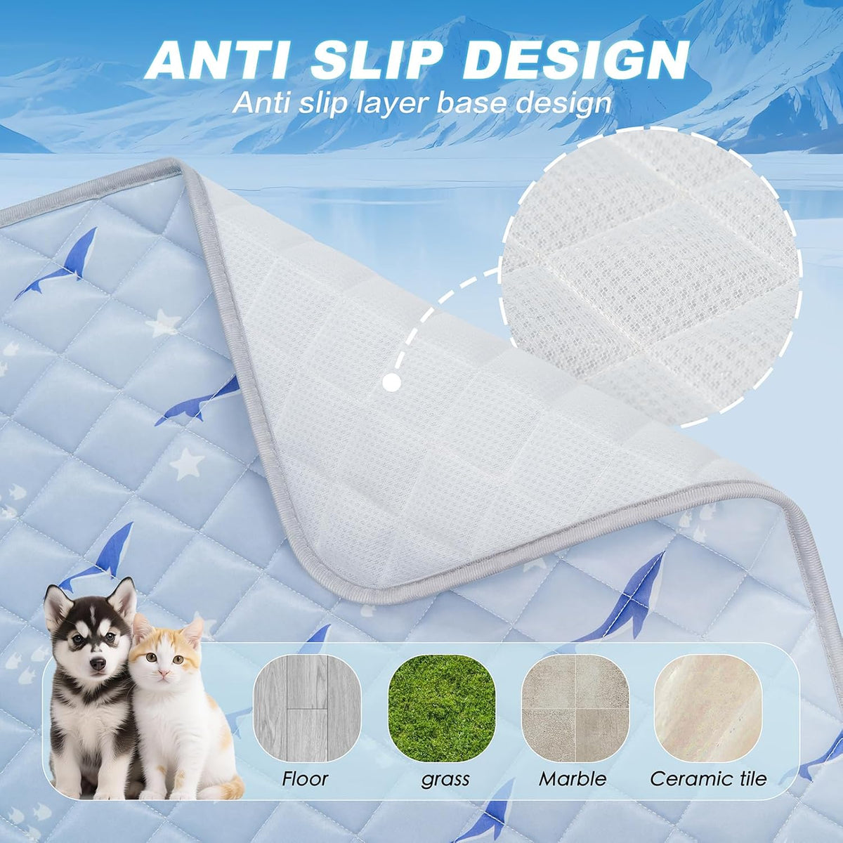 Dog Cooling Mat, Cooling Mat for Dogs, Breathable Dog Bed