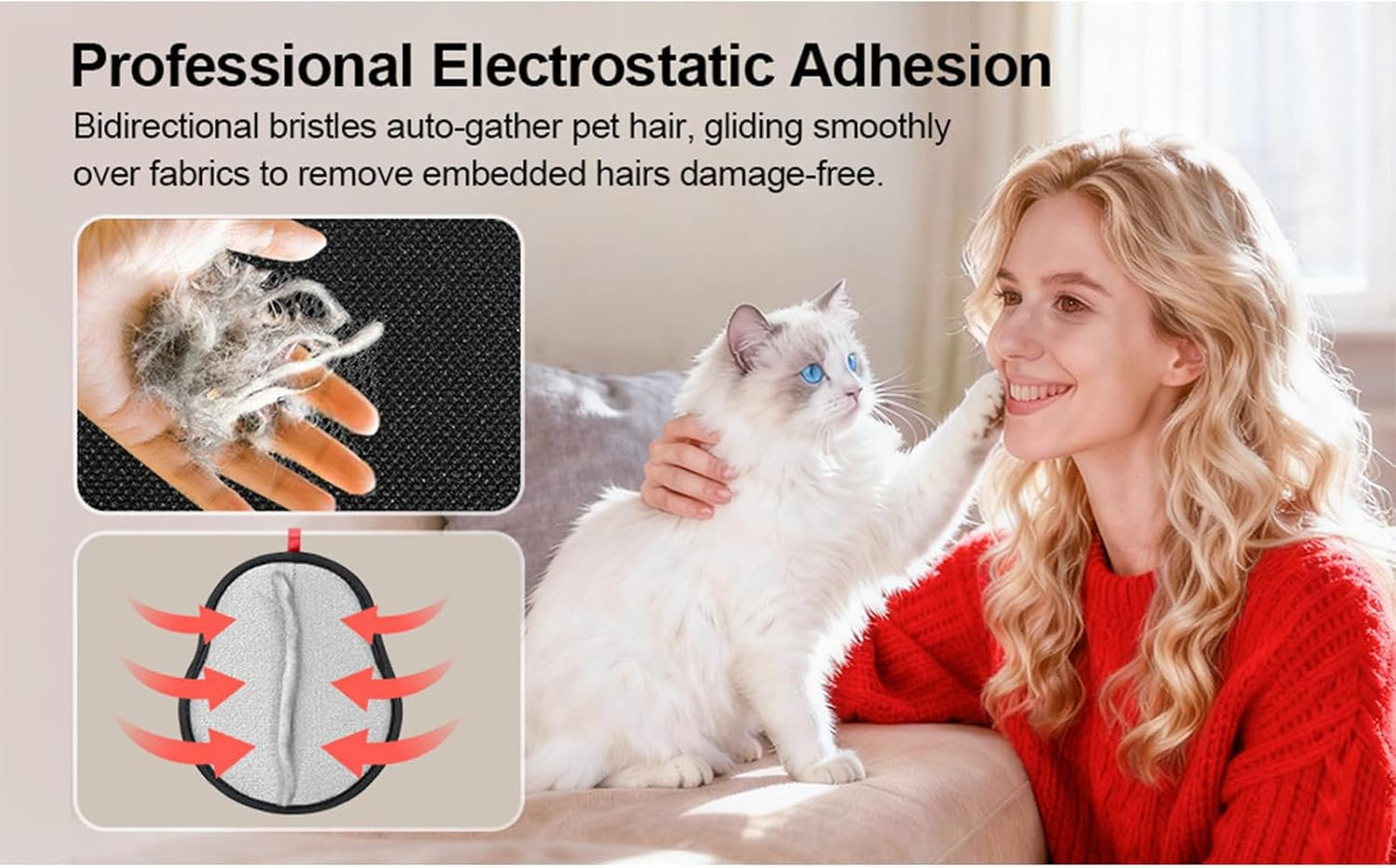 Pet Hair Removers Glove High Densities Polyester Fiber
