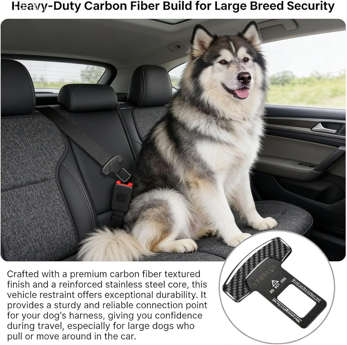 Dog Seat Belt for Car for Large Dogs, Universal Heavy-Duty