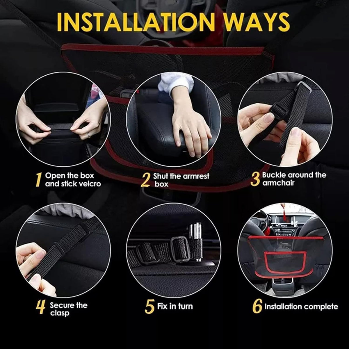Purse Holder for Car - Net Pocket Organizer for Handbag