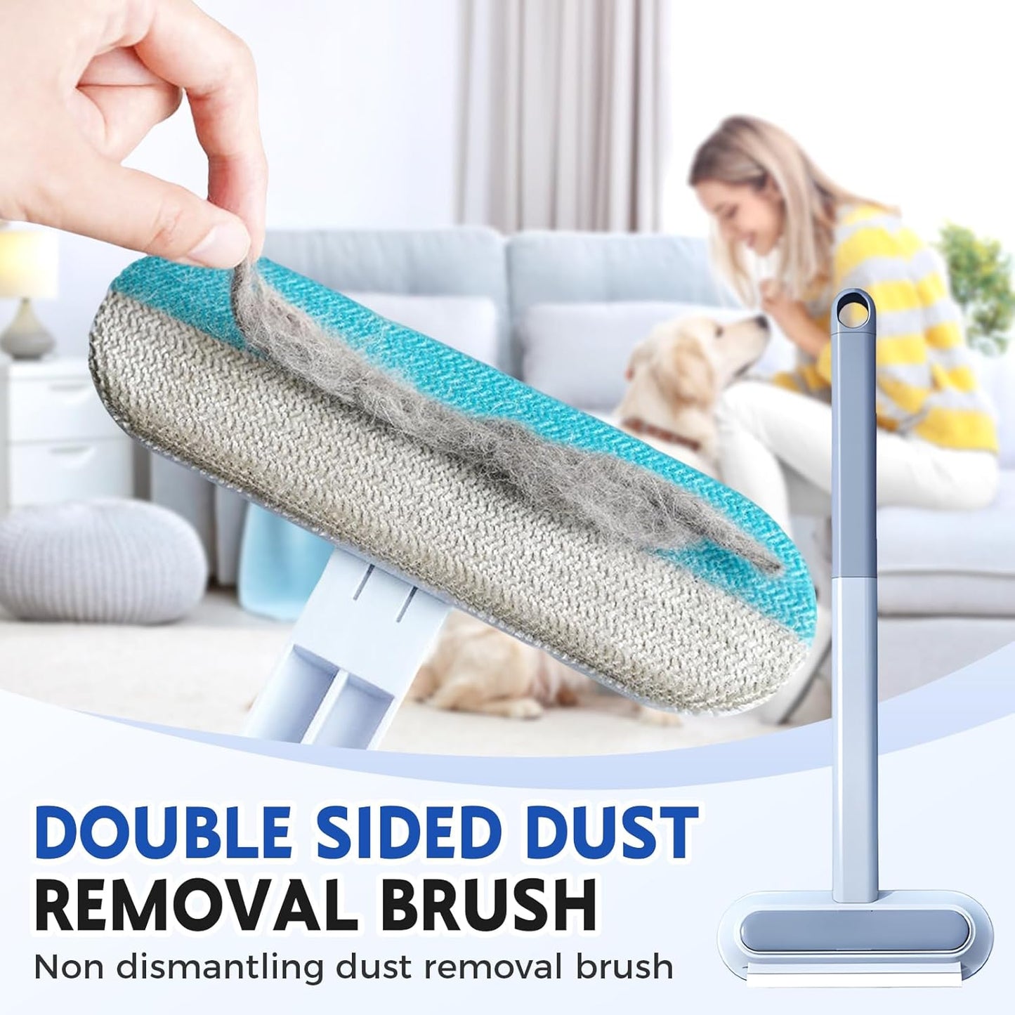 Pet Hair Remover for Couch, 4 in1 Cat and Dog Hair Removal