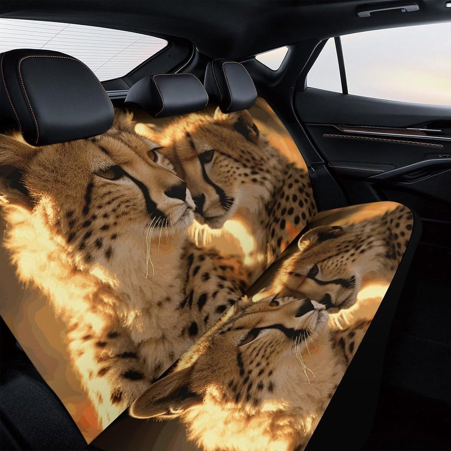Cheetah Love Dog Car Seat Covers Waterproof Truck Back Seat