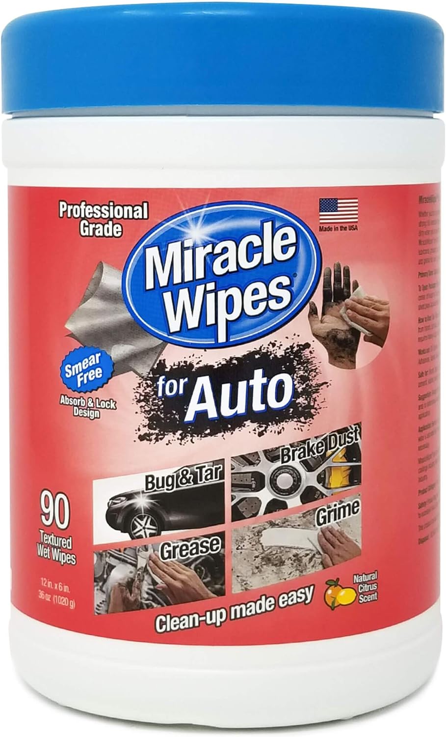 for Automotive, All Purpose Cleaning Wipes for Hands, Auto