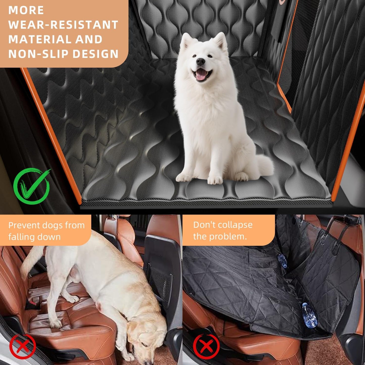 Scratchproof Dog Car Seat Cover For Back Seat, Waterproof