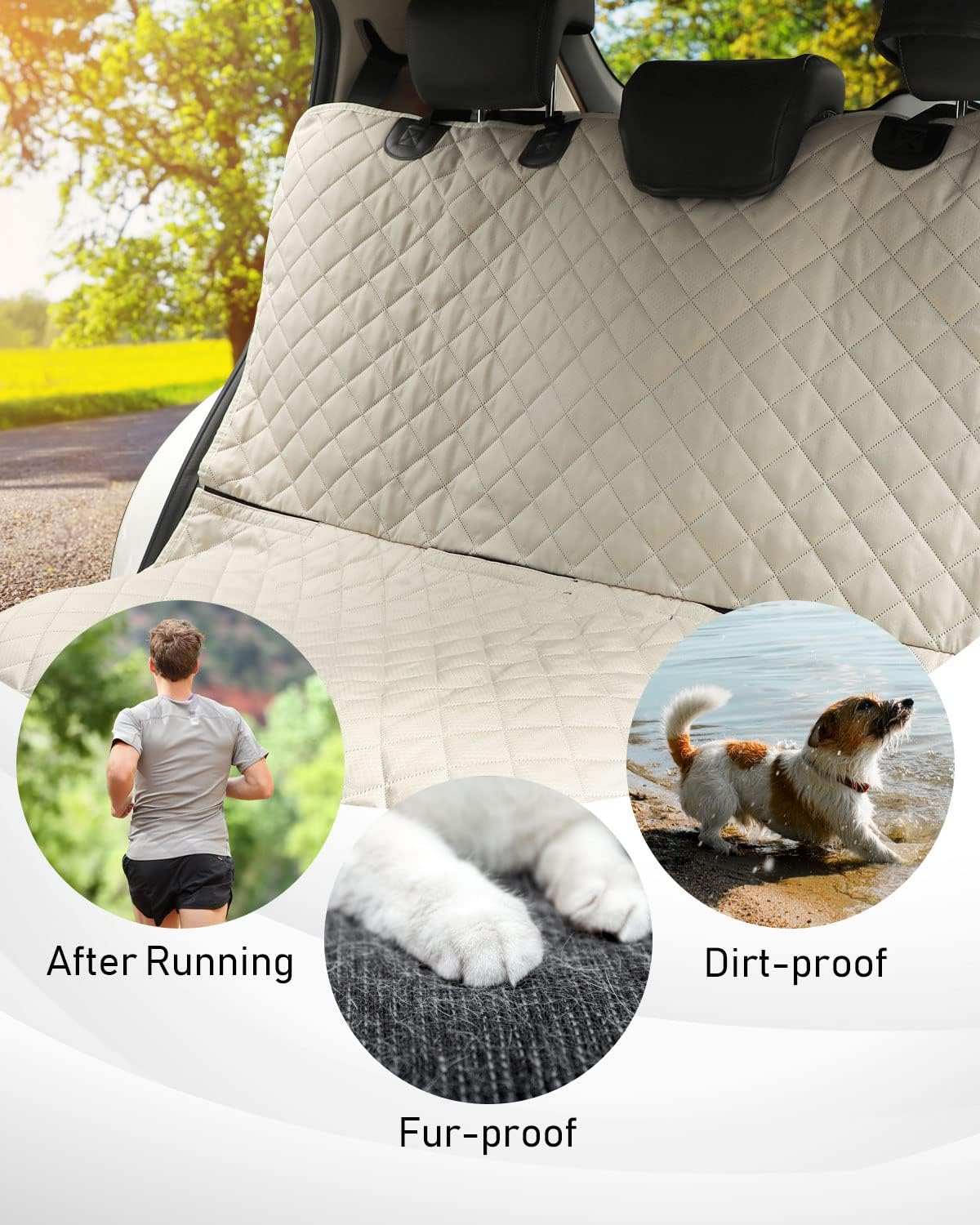 Waterproof Scratchproof Pet Bench Seat Covers for Cars