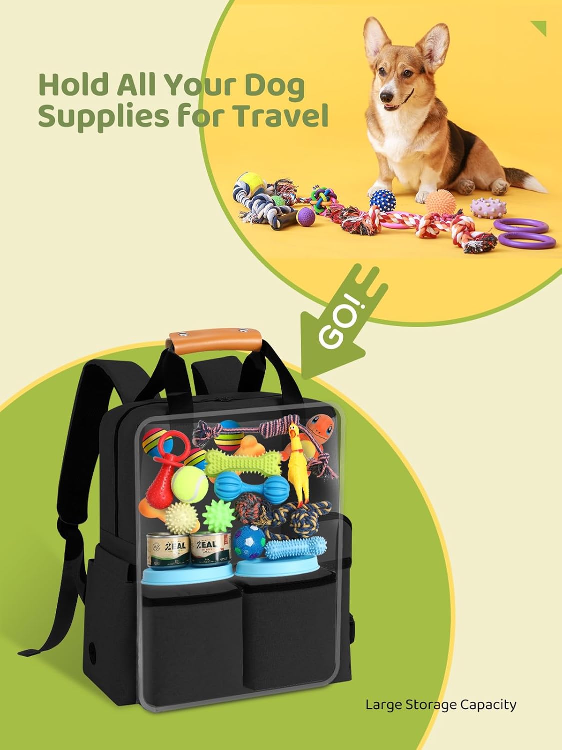 Dog Travel Bag All-in-One Set: 25L Airline Approved