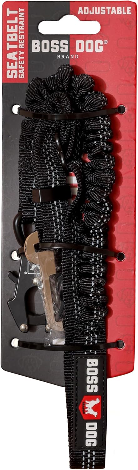 Tactical Bungee Seatbelt Safety Restraint , Black