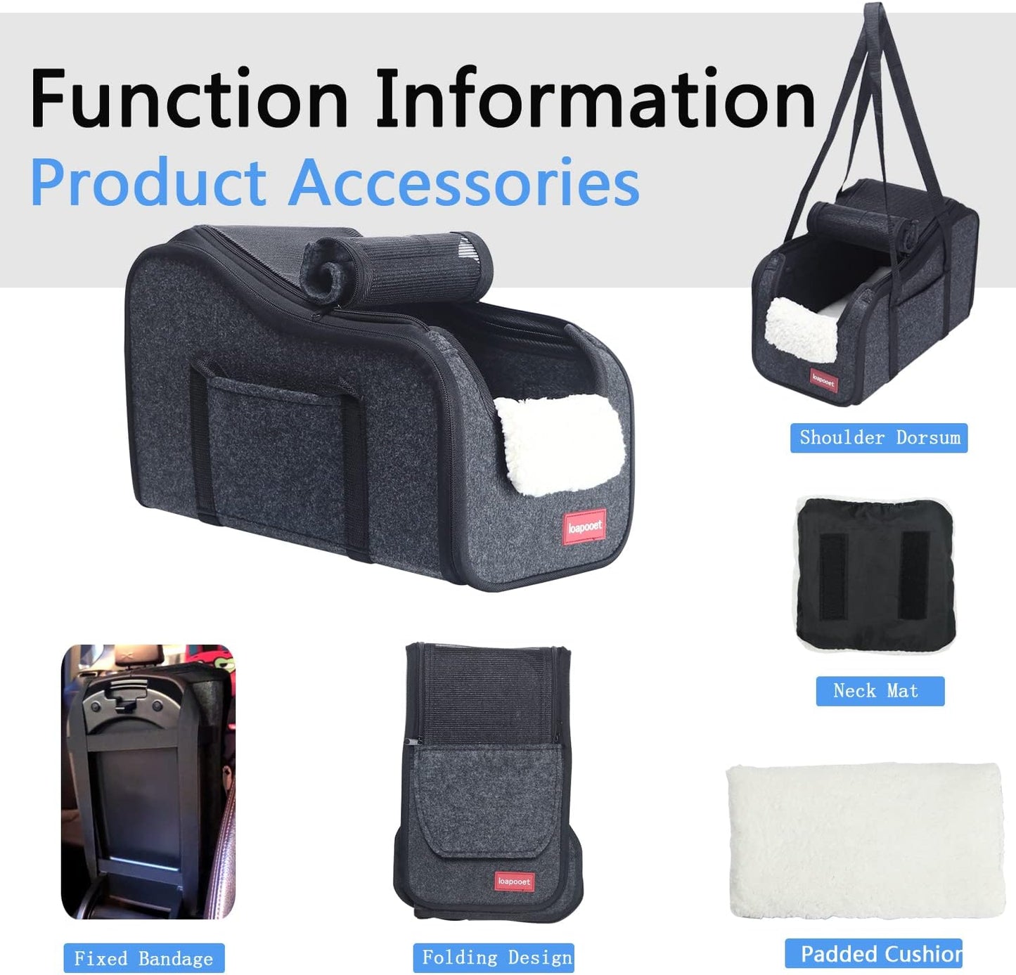 Center Console Dog Car Seat,Console Dog Car Seats for Small