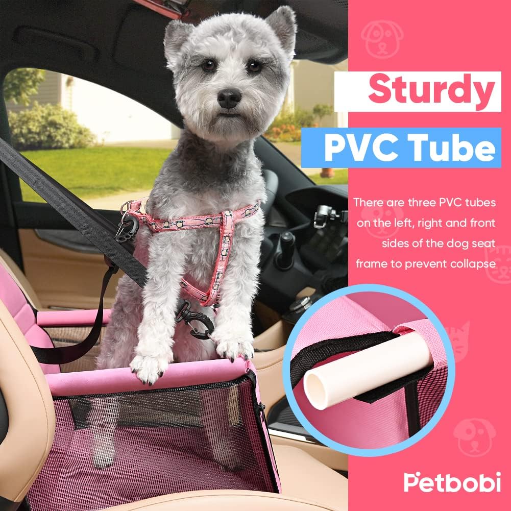 Pet Reinforce Car Booster Seat for Dog Cat Portable and