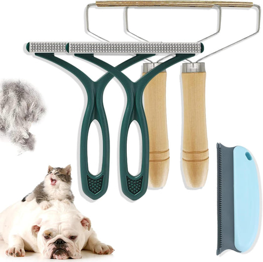 5 Pack Pet Hair Remover, Portable Dog Cat Hair Remover, Lint Remover, Reusable Pet Hair Removal Tool, Lint Shaver Cleaner Pro, Carpet Scraper for Couch Furniture, Blanket, Clothing, Carpet, Rugs