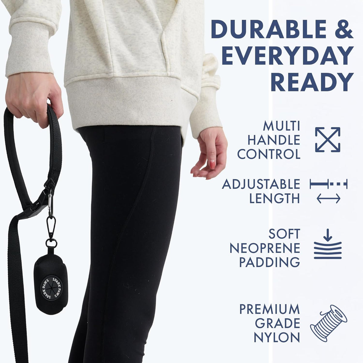 Handsfree Dog Leash – Shock Absorbing Waist Bungee Lead for