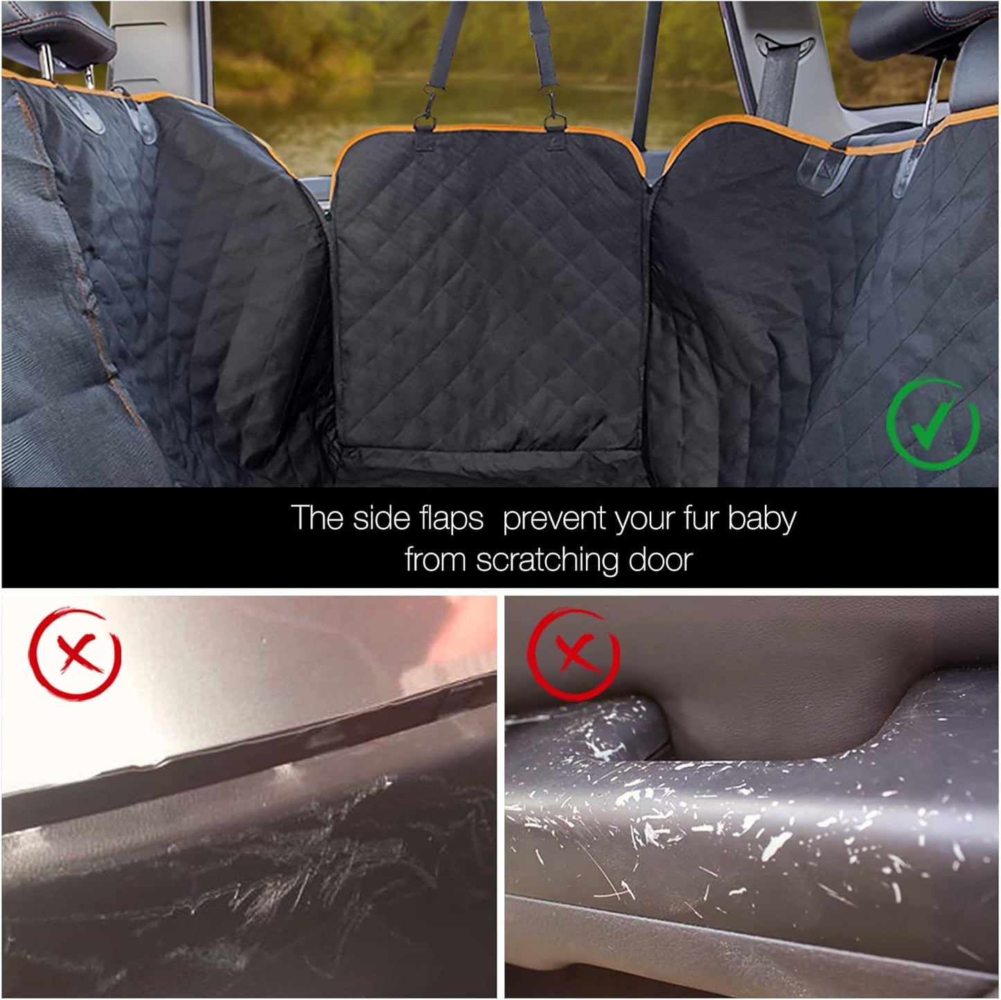 Truck Seat Cover for Dogs Waterproof 900D Soft Back Seat
