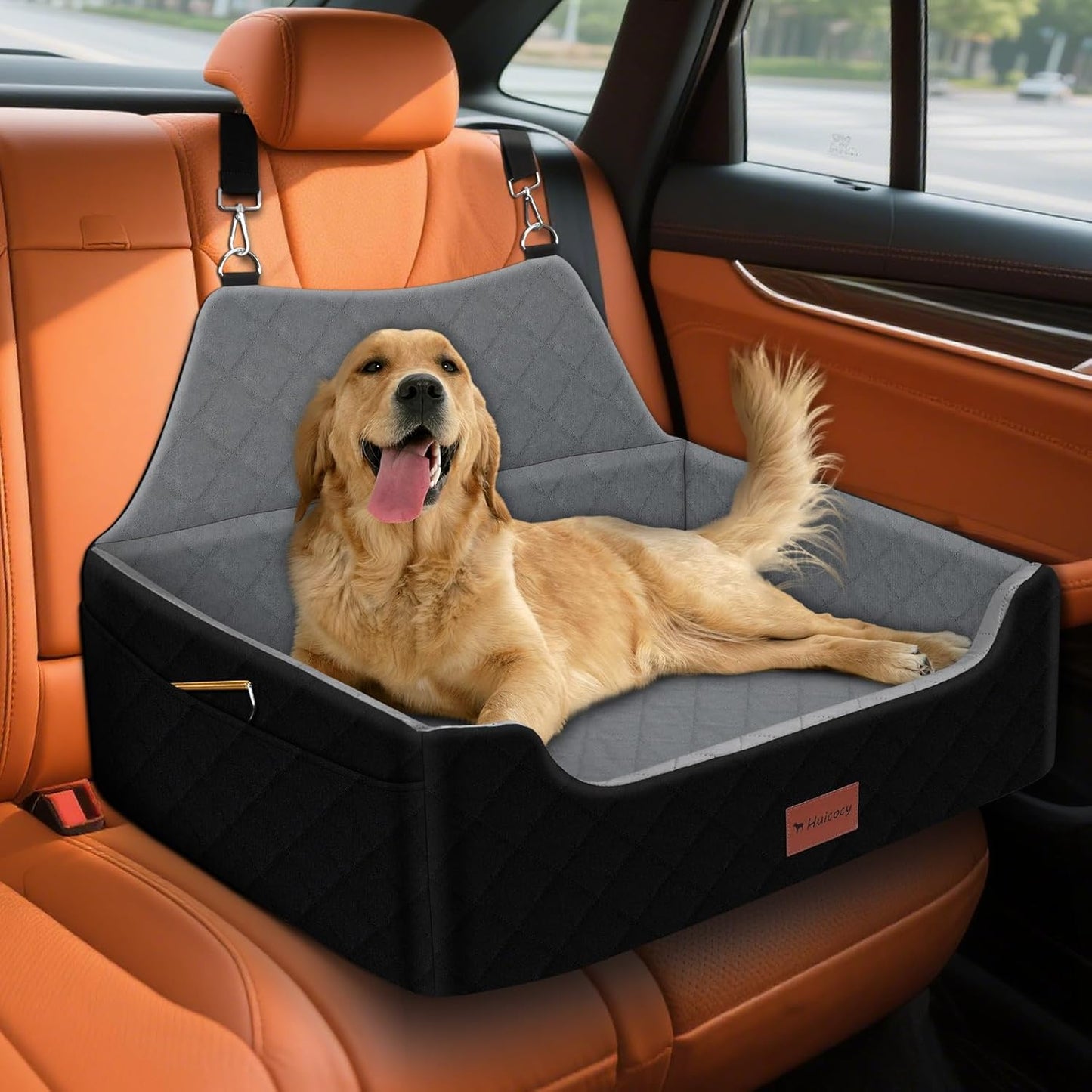 Dog Car Seat for Medium Large Dogs Under 55lbs, Detachable