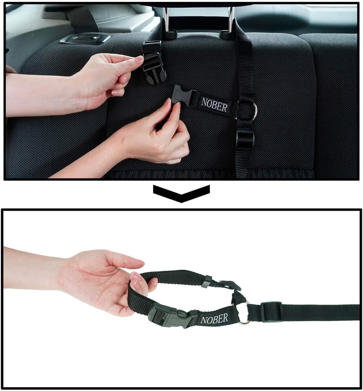 2 Packs Dog Cat Safety Seat Belt Strap Car Headrest