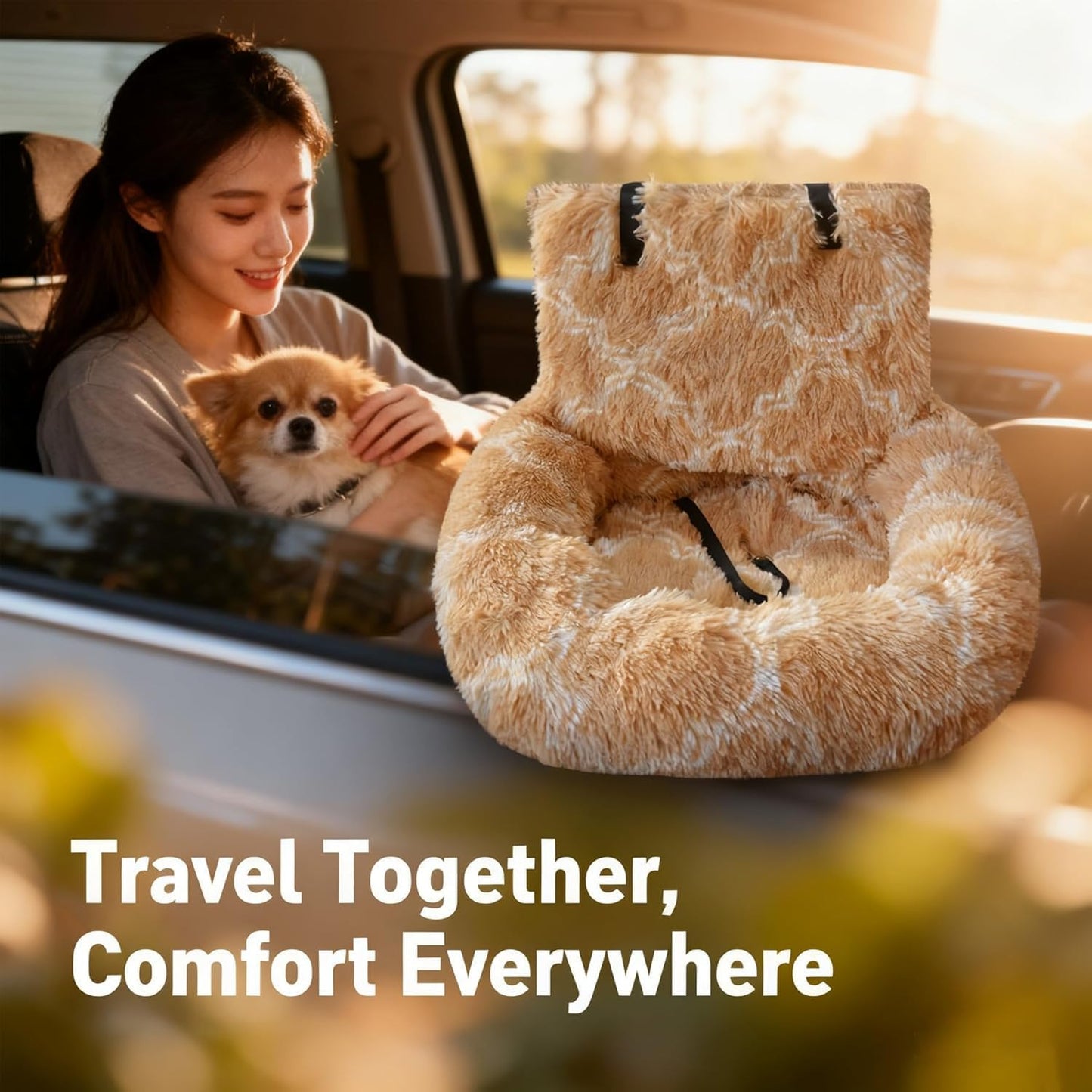 Luxurious Car Bed Travel Safety Kit, Ultra Soft Comfort