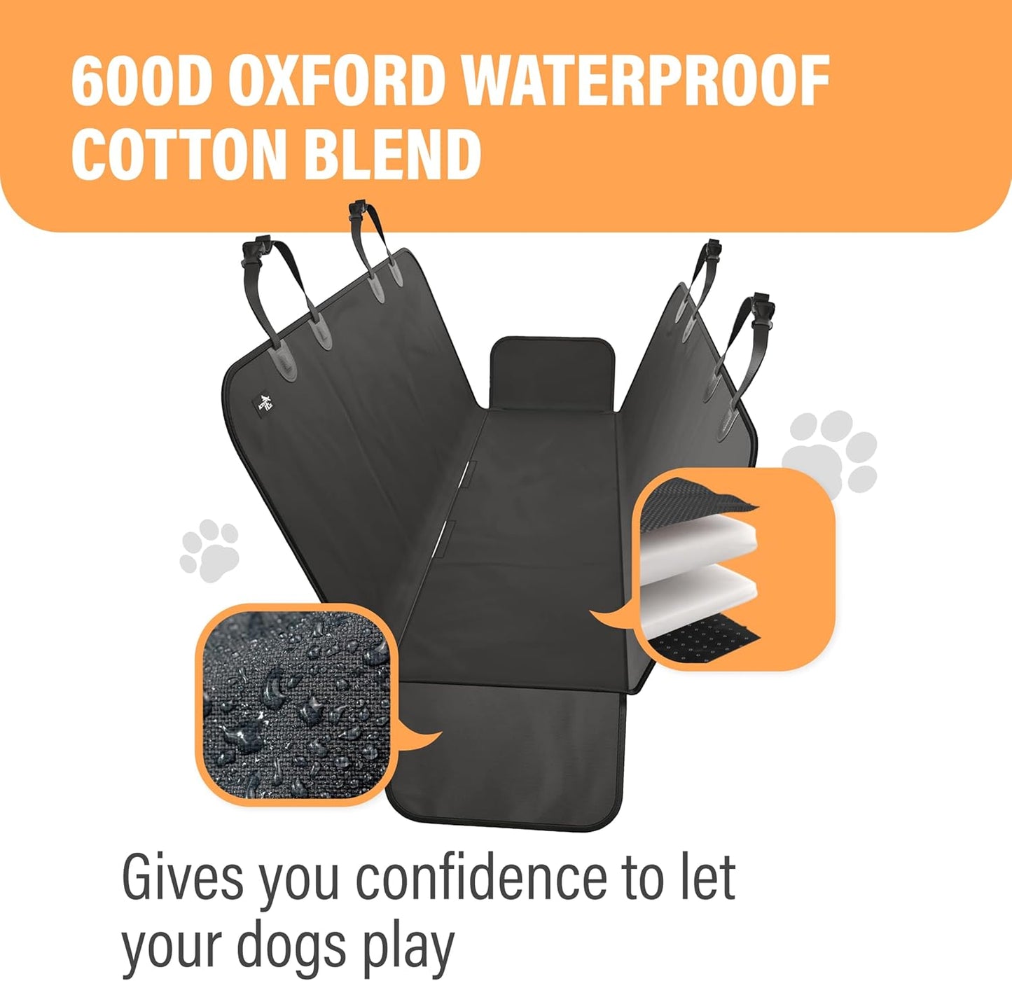 Waterproof Hammock Standard Car Seat Cover, Fits Sedans