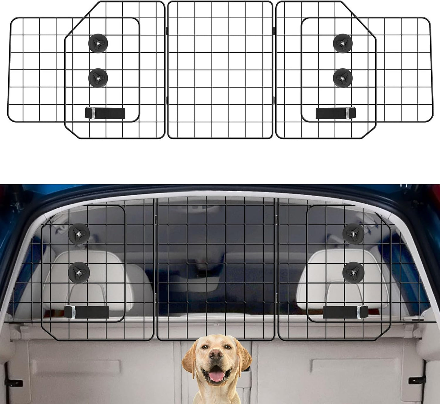 Car Dog Barrier for SUV, Adjustable Pet Divider Gate for