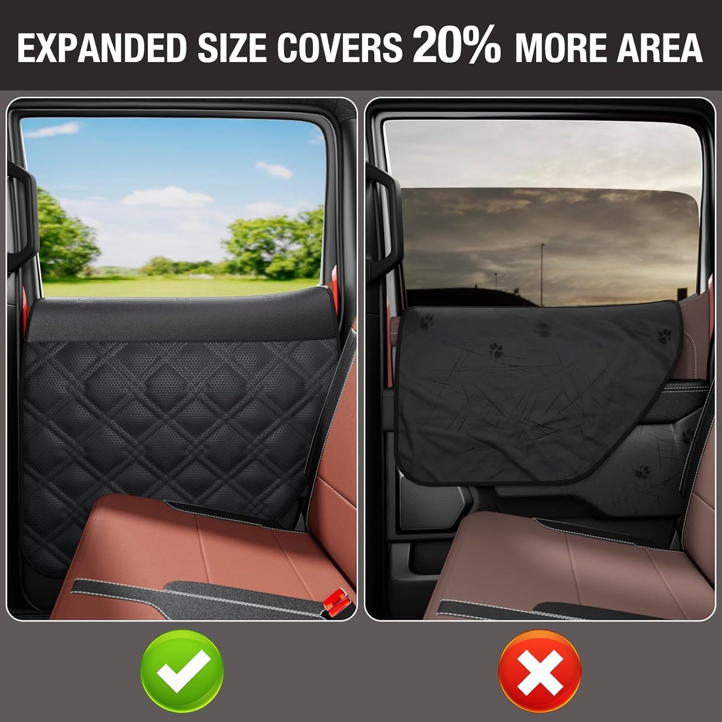Dog Car Door Protector – 20% Larger Design for Trucks &
