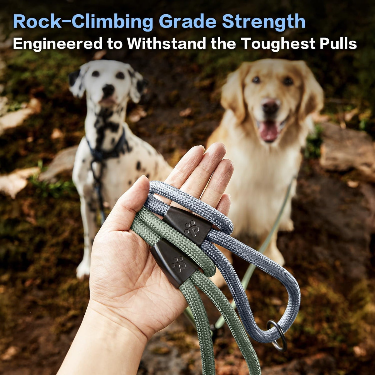 PawsPassion Rope Dog Leash 6 FT, 2-in-1 Heavy Duty Dog
